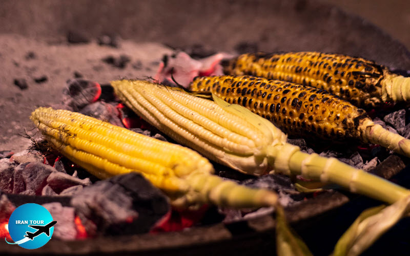 10 Popular street food in Iran Roasted Corn
