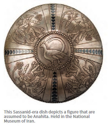 A Sassanid dish assumed to be Anahita 
