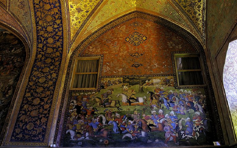 The painting of Chaldoran war between Iran and Ottomani