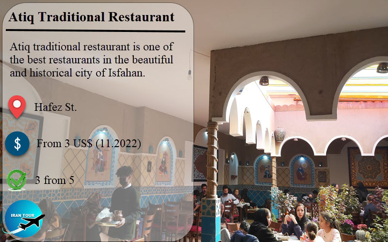 Atiq Restaurant close to Naghshe Jahan sq