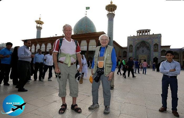 Shah Cheragh Mausoleum and Tourists - Shiraz