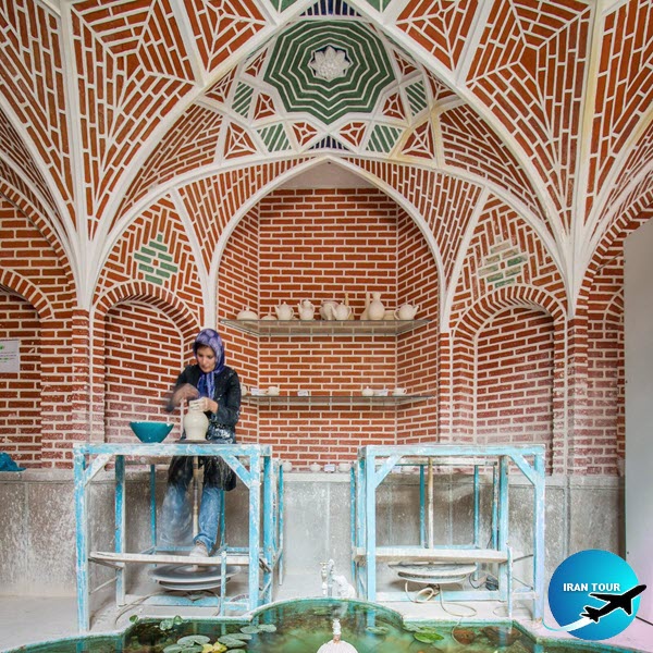 The workshop hall of Alavi's House or pottery museum in Tabriz