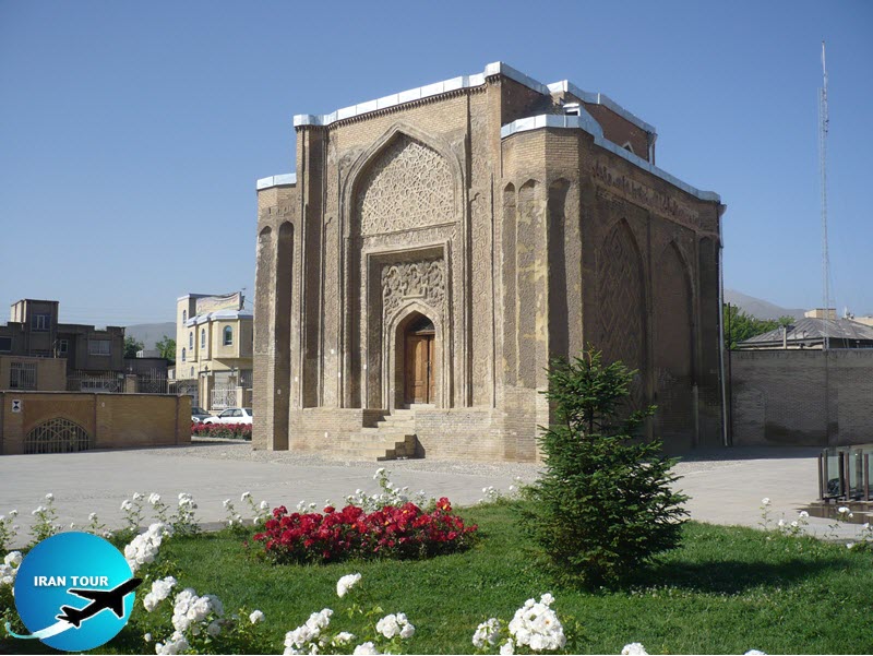 Gonbad-e Alavian is a four-sided mausoleum belonging to the late Seljuk period 12th century