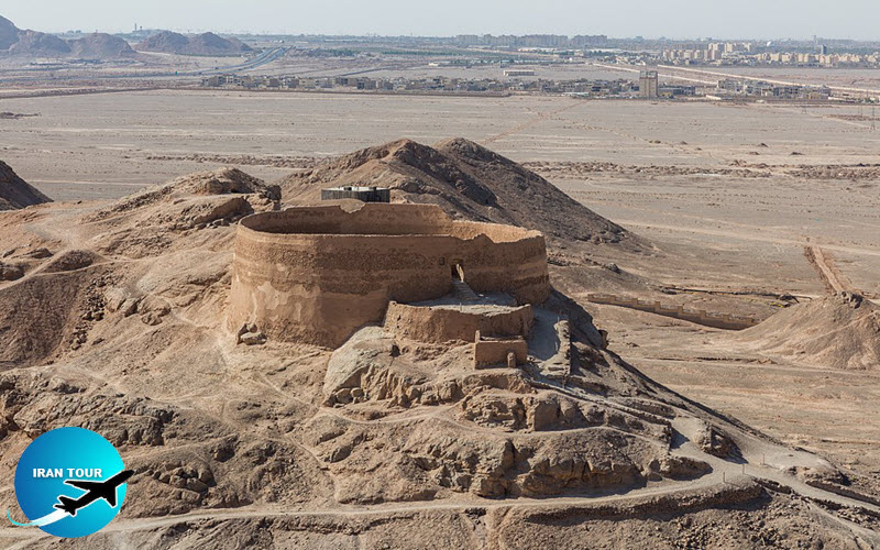 Dakhma or tower of silence in Yazd